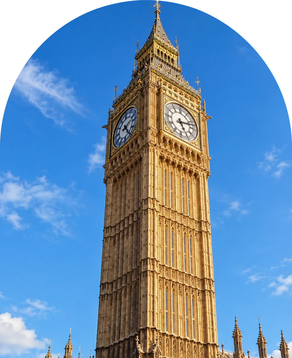 Big Ben, em Londres, a primeira parada da viagem